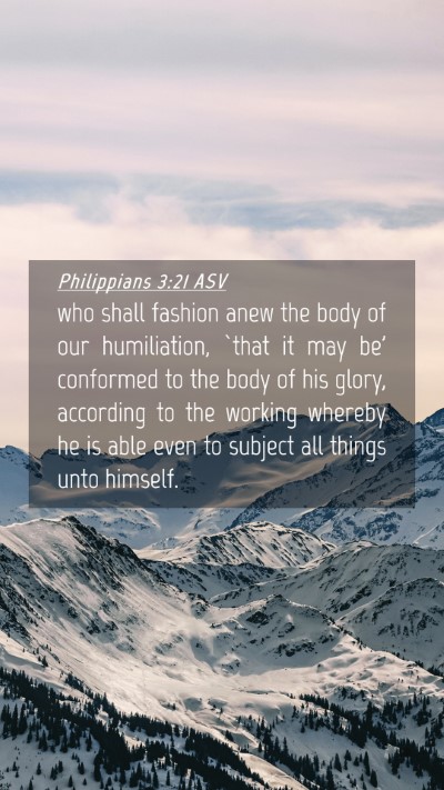 Picture 04 - Philippians 3:21 ASV Mobile Phone Wallpaper - who shall fashion anew the body of our - Mobile Bible Verse Wallpaper