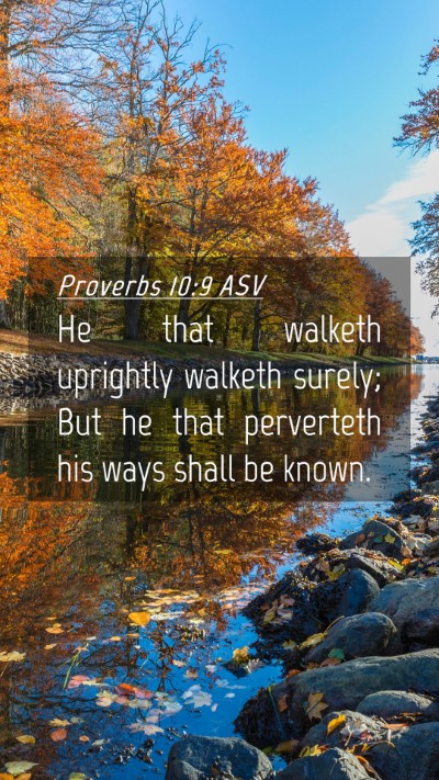 Picture 04 - Proverbs 10:9 ASV Mobile Phone Wallpaper - He that walketh uprightly walketh surely; But he - Mobile Bible Verse Wallpaper