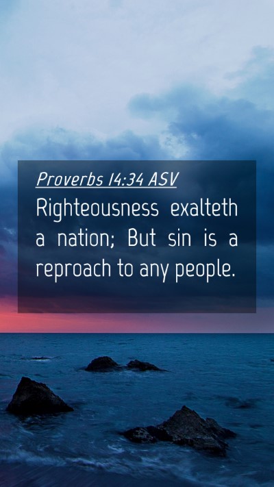 Picture 04 - Proverbs 14:34 ASV Mobile Phone Wallpaper - Righteousness exalteth a nation; But sin is a - Mobile Bible Verse Wallpaper