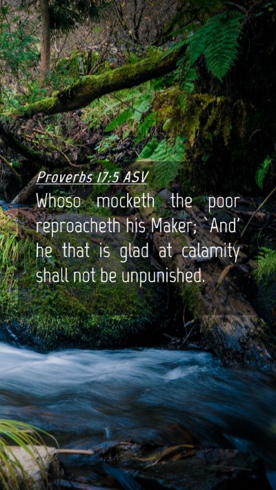 Picture 04 - Proverbs 17:5 ASV Mobile Phone Wallpaper - Whoso mocketh the poor reproacheth his Maker; - Mobile Bible Verse Wallpaper