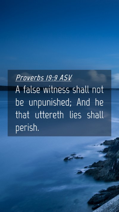 Picture 04 - Proverbs 19:9 ASV Mobile Phone Wallpaper - A false witness shall not be unpunished; And he - Mobile Bible Verse Wallpaper