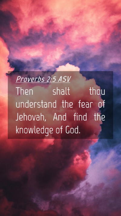 Picture 04 - Proverbs 2:5 ASV Mobile Phone Wallpaper - Then shalt thou understand the fear of Jehovah, - Mobile Bible Verse Wallpaper