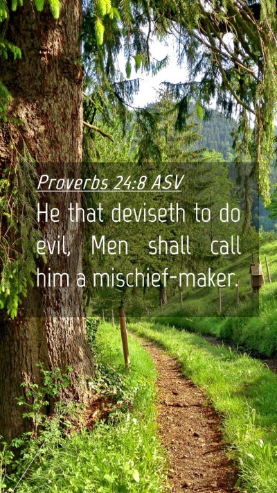 Picture 04 - Proverbs 24:8 ASV Mobile Phone Wallpaper - He that deviseth to do evil, Men shall call him a - Mobile Bible Verse Wallpaper