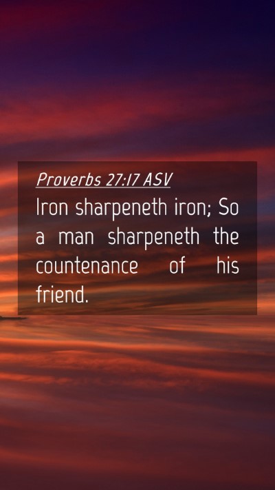 Picture 04 - Proverbs 27:17 ASV Mobile Phone Wallpaper - Iron sharpeneth iron; So a man sharpeneth the - Mobile Bible Verse Wallpaper