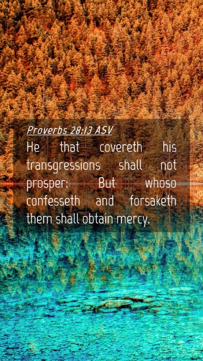 Picture 04 - Proverbs 28:13 ASV Mobile Phone Wallpaper - He that covereth his transgressions shall not - Mobile Bible Verse Wallpaper