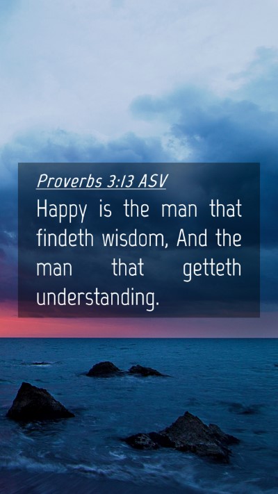 Picture 04 - Proverbs 3:13 ASV Mobile Phone Wallpaper - Happy is the man that findeth wisdom, And the man - Mobile Bible Verse Wallpaper