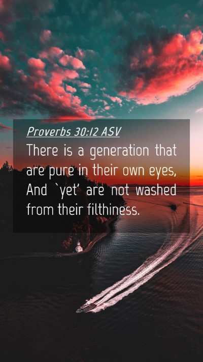 Picture 04 - Proverbs 30:12 ASV Mobile Phone Wallpaper - There is a generation that are pure in their own - Mobile Bible Verse Wallpaper