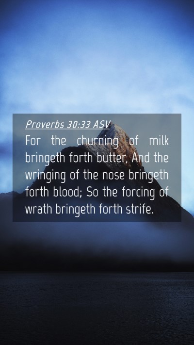 Picture 04 - Proverbs 30:33 ASV Mobile Phone Wallpaper - For the churning of milk bringeth forth butter, - Mobile Bible Verse Wallpaper