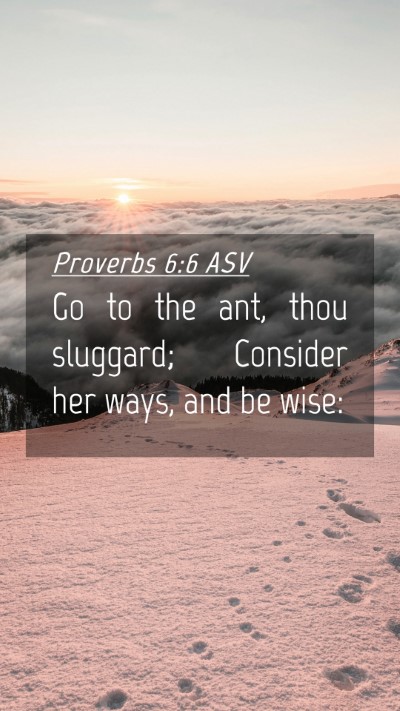 Picture 04 - Proverbs 6:6 ASV Mobile Phone Wallpaper - Go to the ant, thou sluggard; Consider her ways, - Mobile Bible Verse Wallpaper