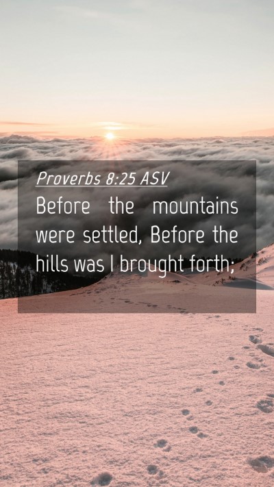 Picture 04 - Proverbs 8:25 ASV Mobile Phone Wallpaper - Before the mountains were settled, Before the - Mobile Bible Verse Wallpaper