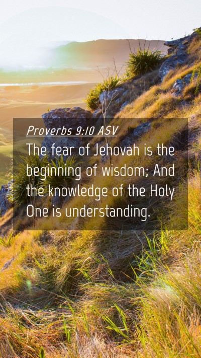 Picture 04 - Proverbs 9:10 ASV Mobile Phone Wallpaper - The fear of Jehovah is the beginning of wisdom; - Mobile Bible Verse Wallpaper