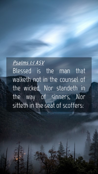 Picture 04 - Psalms 1:1 ASV Mobile Phone Wallpaper - Blessed is the man that walketh not in the - Mobile Bible Verse Wallpaper