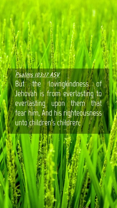 Picture 04 - Psalms 103:17 ASV Mobile Phone Wallpaper - But the lovingkindness of Jehovah is from - Mobile Bible Verse Wallpaper