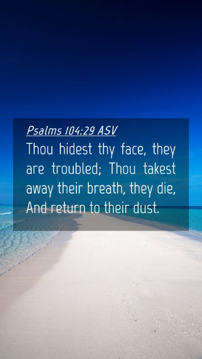 Picture 04 - Psalms 104:29 ASV Mobile Phone Wallpaper - Thou hidest thy face, they are troubled; Thou - Mobile Bible Verse Wallpaper
