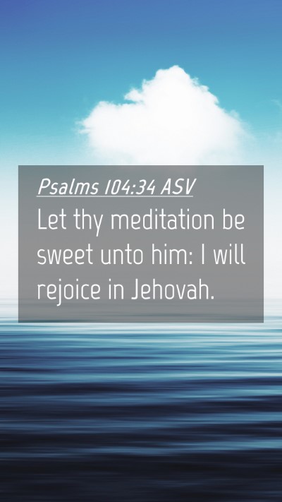 Picture 04 - Psalms 104:34 ASV Mobile Phone Wallpaper - Let thy meditation be sweet unto him: I will - Mobile Bible Verse Wallpaper