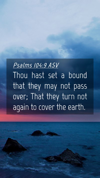 Picture 04 - Psalms 104:9 ASV Mobile Phone Wallpaper - Thou hast set a bound that they may not pass - Mobile Bible Verse Wallpaper