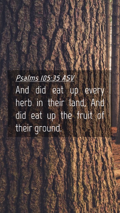 Picture 04 - Psalms 105:35 ASV Mobile Phone Wallpaper - And did eat up every herb in their land, And did - Mobile Bible Verse Wallpaper