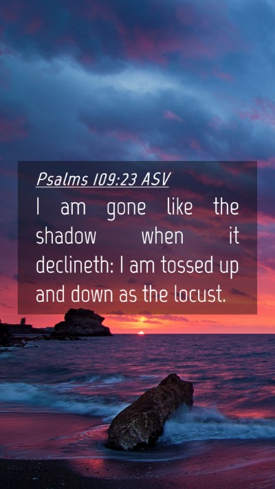 Picture 04 - Psalms 109:23 ASV Mobile Phone Wallpaper - I am gone like the shadow when it declineth: I am - Mobile Bible Verse Wallpaper