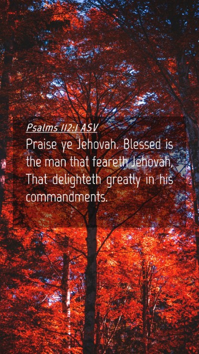 Picture 04 - Psalms 112:1 ASV Mobile Phone Wallpaper - Praise ye Jehovah. Blessed is the man that - Mobile Bible Verse Wallpaper