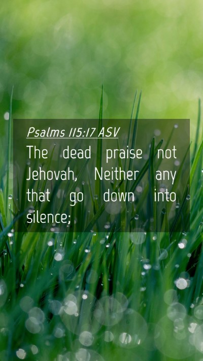 Picture 04 - Psalms 115:17 ASV Mobile Phone Wallpaper - The dead praise not Jehovah, Neither any that go - Mobile Bible Verse Wallpaper