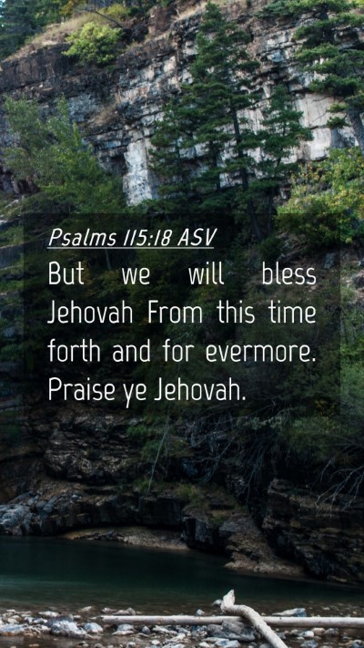 Picture 04 - Psalms 115:18 ASV Mobile Phone Wallpaper - But we will bless Jehovah From this time forth - Mobile Bible Verse Wallpaper