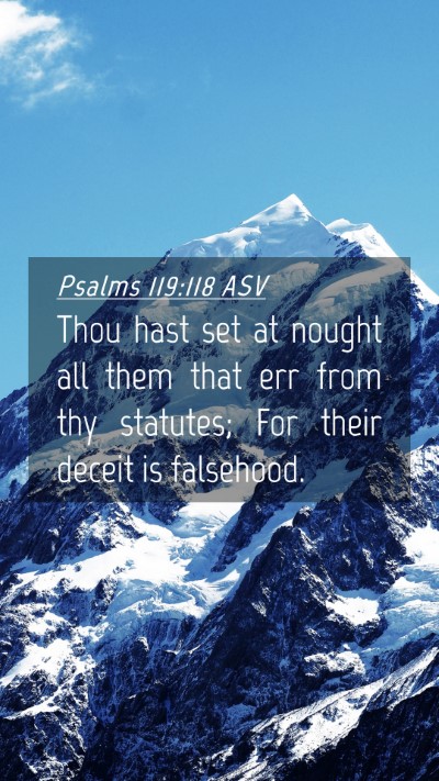 Picture 04 - Psalms 119:118 ASV Mobile Phone Wallpaper - Thou hast set at nought all them that err from - Mobile Bible Verse Wallpaper