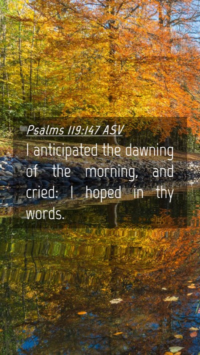 Picture 04 - Psalms 119:147 ASV Mobile Phone Wallpaper - I anticipated the dawning of the morning, and - Mobile Bible Verse Wallpaper
