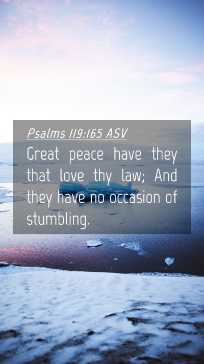 Picture 04 - Psalms 119:165 ASV Mobile Phone Wallpaper - Great peace have they that love thy law; And they - Mobile Bible Verse Wallpaper