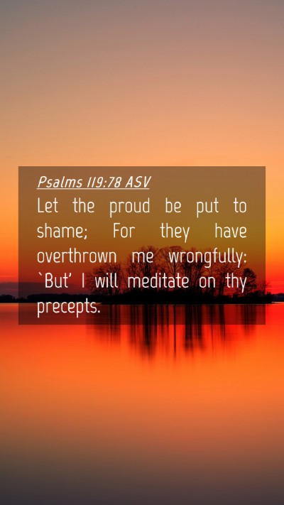 Picture 04 - Psalms 119:78 ASV Mobile Phone Wallpaper - Let the proud be put to shame; For they have - Mobile Bible Verse Wallpaper