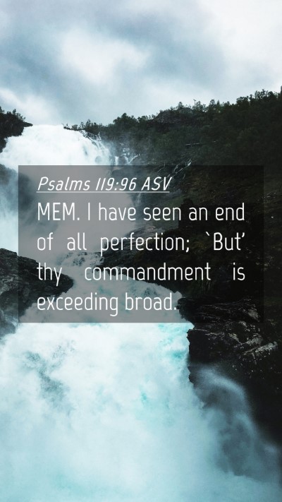 Picture 04 - Psalms 119:96 ASV Mobile Phone Wallpaper - MEM. I have seen an end of all perfection; `But' - Mobile Bible Verse Wallpaper