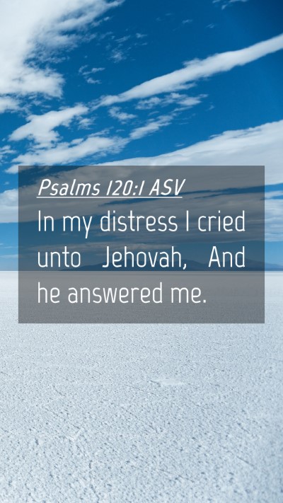 Picture 04 - Psalms 120:1 ASV Mobile Phone Wallpaper - In my distress I cried unto Jehovah, And he - Mobile Bible Verse Wallpaper