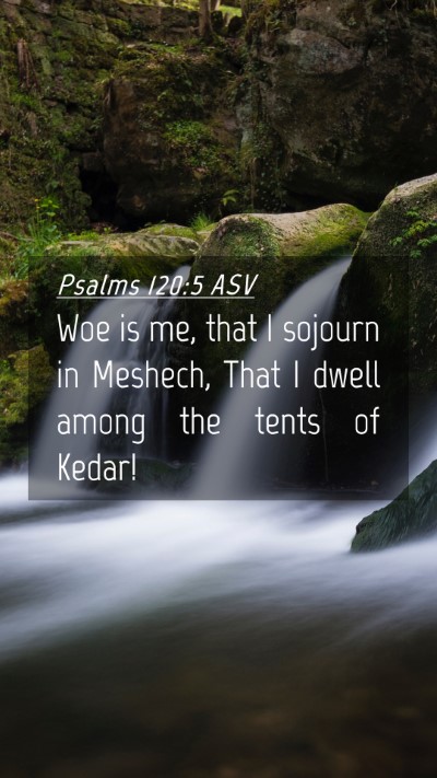 Picture 04 - Psalms 120:5 ASV Mobile Phone Wallpaper - Woe is me, that I sojourn in Meshech, That I - Mobile Bible Verse Wallpaper