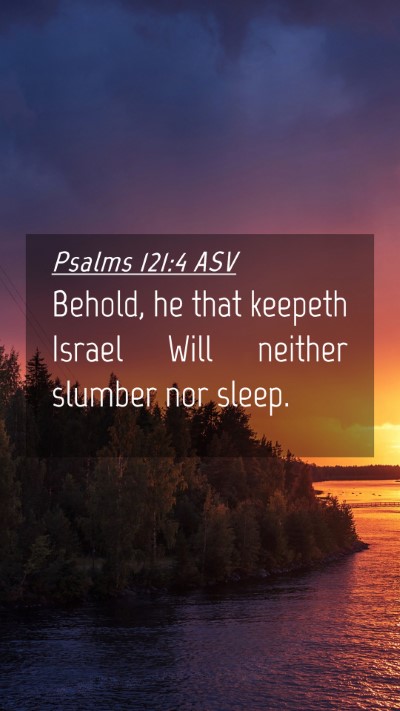 Picture 04 - Psalms 121:4 ASV Mobile Phone Wallpaper - Behold, he that keepeth Israel Will neither - Mobile Bible Verse Wallpaper