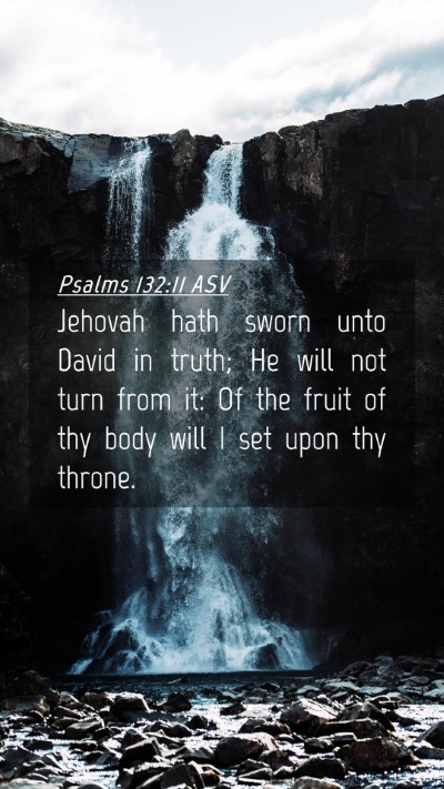 Picture 04 - Psalms 132:11 ASV Mobile Phone Wallpaper - Jehovah hath sworn unto David in truth; He will - Mobile Bible Verse Wallpaper
