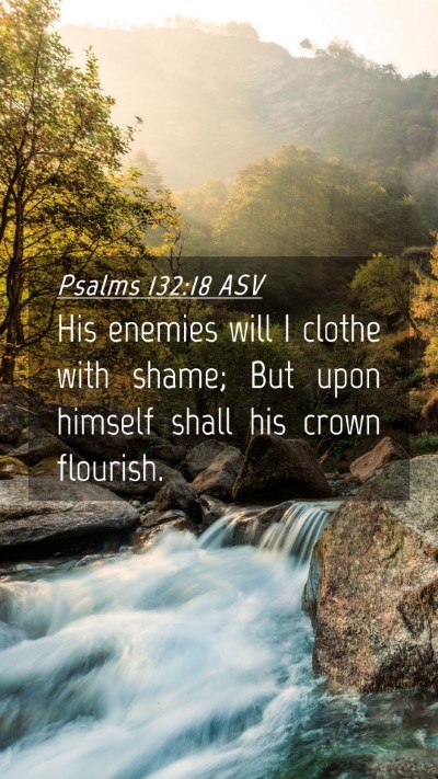 Picture 04 - Psalms 132:18 ASV Mobile Phone Wallpaper - His enemies will I clothe with shame; But upon - Mobile Bible Verse Wallpaper
