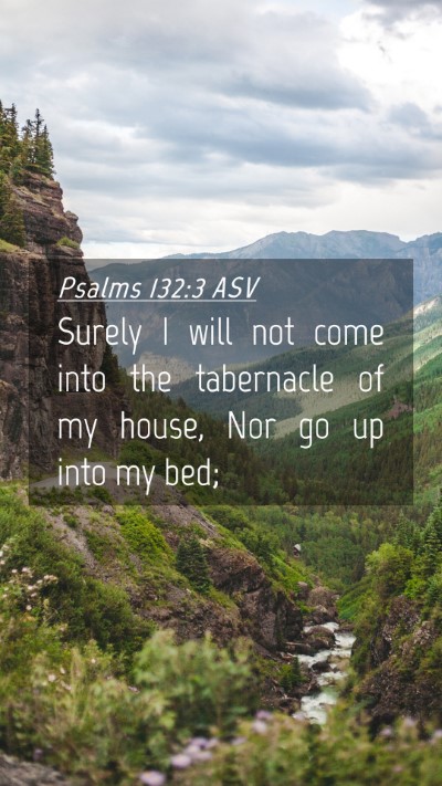 Picture 04 - Psalms 132:3 ASV Mobile Phone Wallpaper - Surely I will not come into the tabernacle of my - Mobile Bible Verse Wallpaper