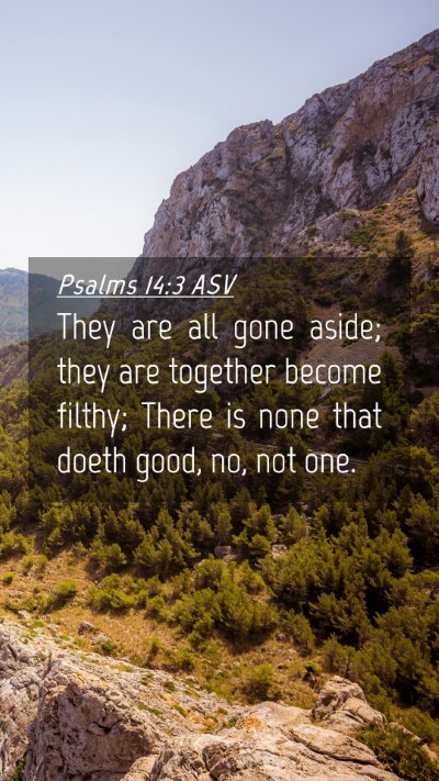 Picture 04 - Psalms 14:3 ASV Mobile Phone Wallpaper - They are all gone aside; they are together become - Mobile Bible Verse Wallpaper