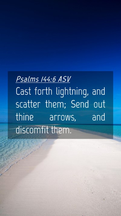 Picture 04 - Psalms 144:6 ASV Mobile Phone Wallpaper - Cast forth lightning, and scatter them; Send out - Mobile Bible Verse Wallpaper