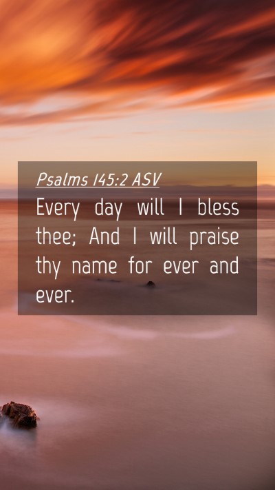 Picture 04 - Psalms 145:2 ASV Mobile Phone Wallpaper - Every day will I bless thee; And I will praise - Mobile Bible Verse Wallpaper