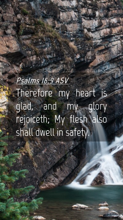 Picture 04 - Psalms 16:9 ASV Mobile Phone Wallpaper - Therefore my heart is glad, and my glory - Mobile Bible Verse Wallpaper