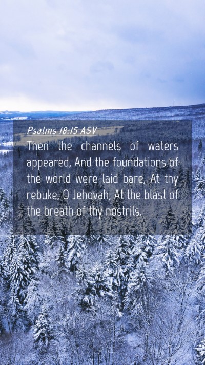 Picture 04 - Psalms 18:15 ASV Mobile Phone Wallpaper - Then the channels of waters appeared, And the - Mobile Bible Verse Wallpaper