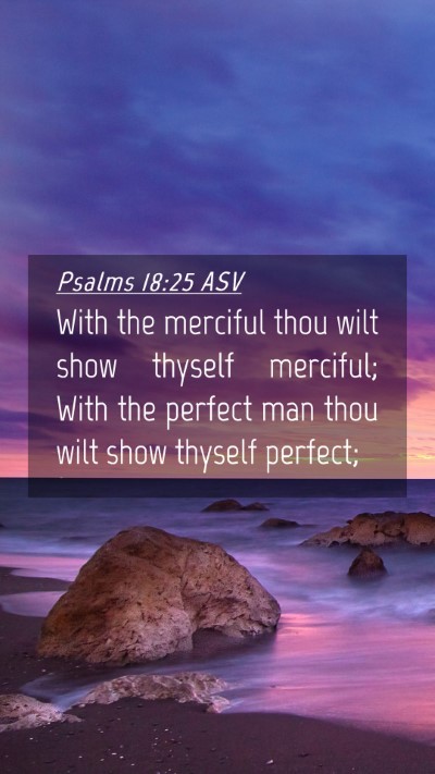 Picture 04 - Psalms 18:25 ASV Mobile Phone Wallpaper - With the merciful thou wilt show thyself - Mobile Bible Verse Wallpaper
