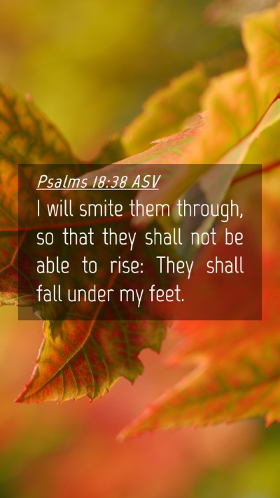 Picture 04 - Psalms 18:38 ASV Mobile Phone Wallpaper - I will smite them through, so that they shall not - Mobile Bible Verse Wallpaper