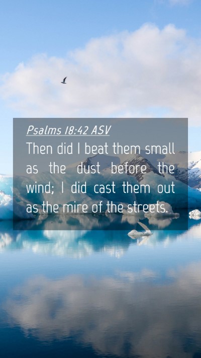 Picture 04 - Psalms 18:42 ASV Mobile Phone Wallpaper - Then did I beat them small as the dust before the - Mobile Bible Verse Wallpaper