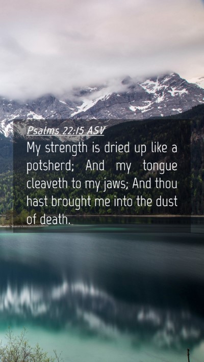 Picture 04 - Psalms 22:15 ASV Mobile Phone Wallpaper - My strength is dried up like a potsherd; And my - Mobile Bible Verse Wallpaper