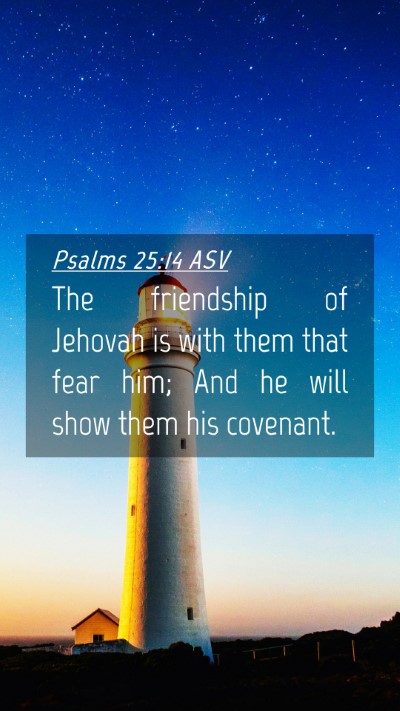 Picture 04 - Psalms 25:14 ASV Mobile Phone Wallpaper - The friendship of Jehovah is with them that fear - Mobile Bible Verse Wallpaper