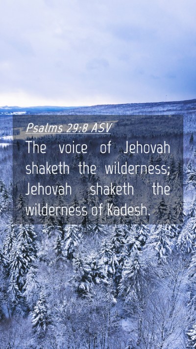 Picture 04 - Psalms 29:8 ASV Mobile Phone Wallpaper - The voice of Jehovah shaketh the wilderness; - Mobile Bible Verse Wallpaper