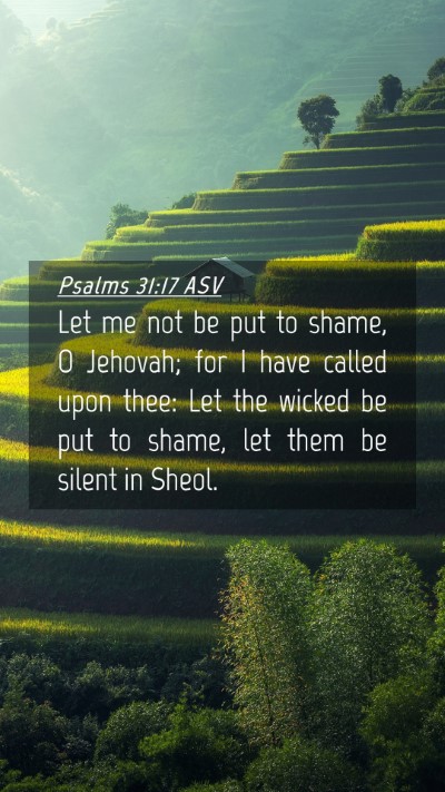 Picture 04 - Psalms 31:17 ASV Mobile Phone Wallpaper - Let me not be put to shame, O Jehovah; for I have - Mobile Bible Verse Wallpaper