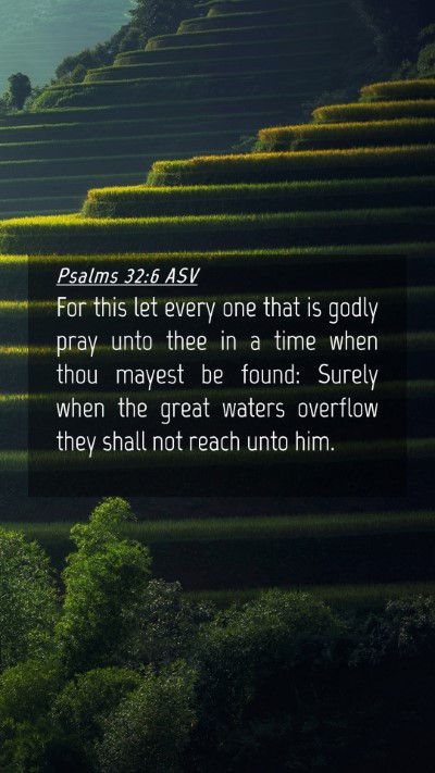 Picture 04 - Psalms 32:6 ASV Mobile Phone Wallpaper - For this let every one that is godly pray unto - Mobile Bible Verse Wallpaper