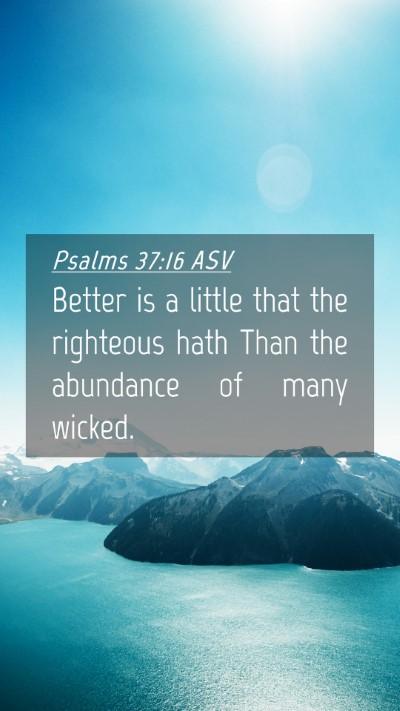 Picture 04 - Psalms 37:16 ASV Mobile Phone Wallpaper - Better is a little that the righteous hath Than - Mobile Bible Verse Wallpaper
